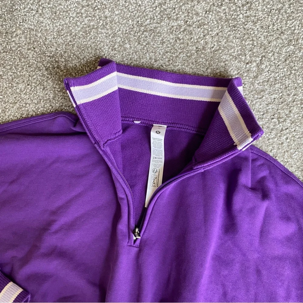 Lululemon Perfectly Oversized Ringer 1/2 Zip - Picture 2 of 6